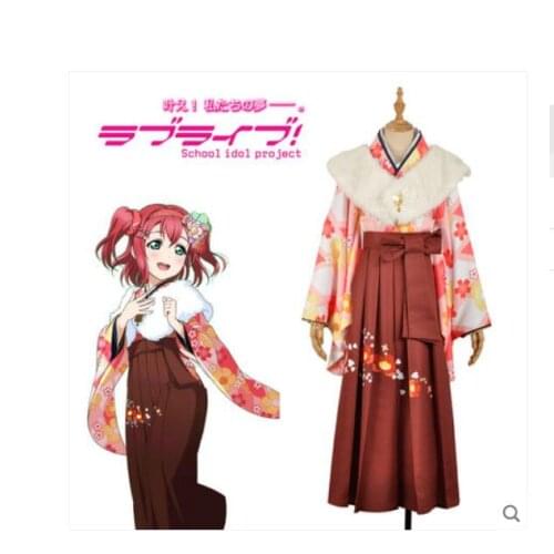 Anime LoveLive!Sunshine!! COSPLAY Ruby Kurosawa COS Halloween Party COSPLAY Sweet Japanese kimono Lolita Costumes