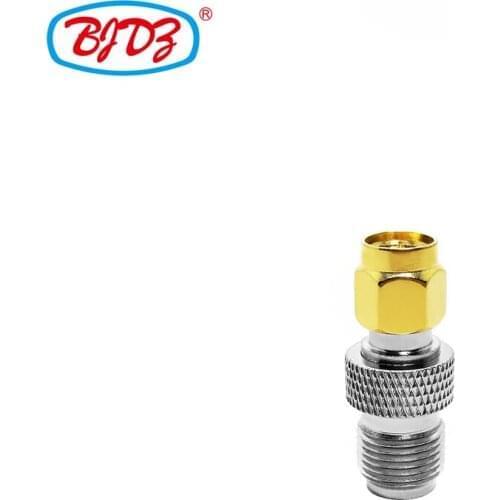 Free Shipping 10 PCS F Female/Jack Connector to SMA Connector Male/Plug RF Coaxial Adapter