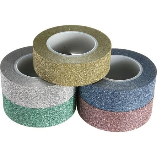 10M Glitter Tape Stick Self Adhesive Sticker Label Decorative Paper DIY silver