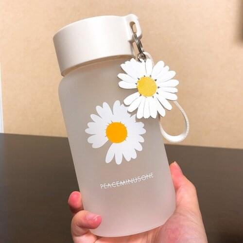 500ml Little Daisy Water Cup Female Student Glass Creative Personality Trend Simple and Fresh Forest Cute Girl Cup