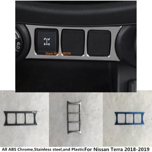 For Nissan Terra 2018 2019 2020 Car Body ABS Chrome Control Socket Charge Cigarette Smoke Lighter Lamp Switch Frame Trim 1pcs