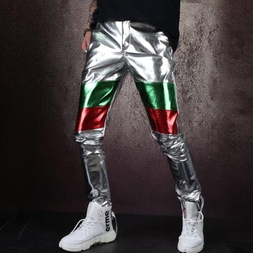EMAIGI Mens Leather Pants