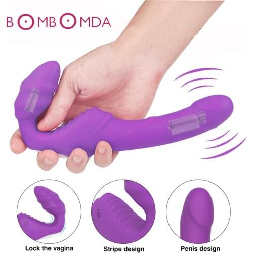 Strapless Dildo Vibrators Clitoris Stimulator 9 Speed Double Vibrating Remote Control Strapon G Spot Vibrator Sex Toys for Women