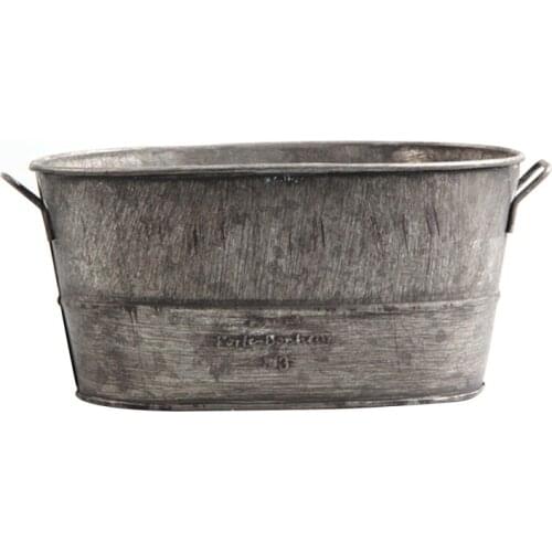 Garden Plant Pot Decorative Vintage Succulent planter Zinc coat Bucket Boxes Flo