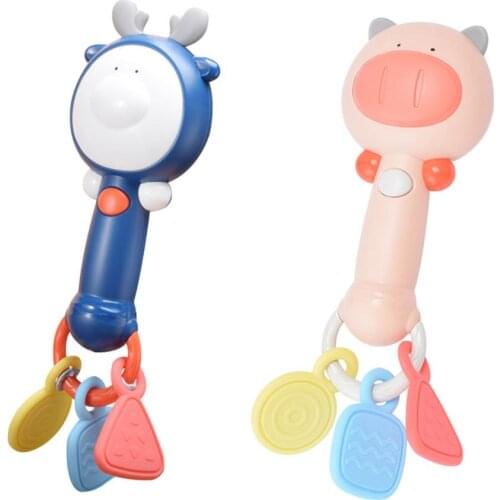 Baby Hand Grasping Stick Educational Safe Baby ABaby Rattle Hand Grasping Stick Educational Baby Teether With Music LightTeether