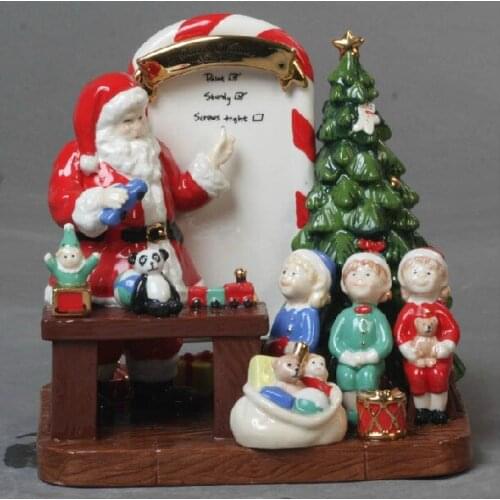 CERAMIC CRAFTS SANTA CLAUS TEACHING DECORATION HOME DECORATION HOLIDAY GIFT PORCELAIN DOLL