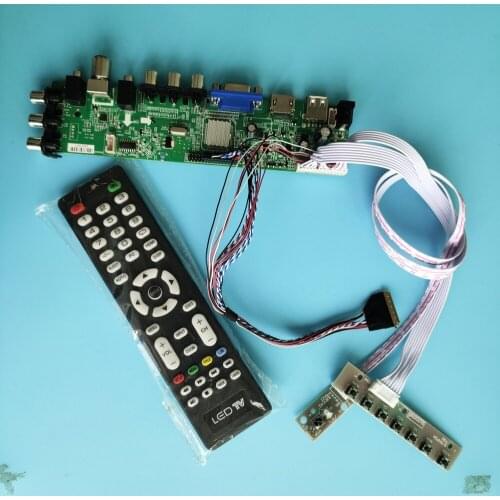 Kit For LTN140AT07-K02/LTN140AT07-T01 Signal controller 1366X768 LED USB VGA TV board digital DVB-T DVB-T2 40pin HDMI AV remote
