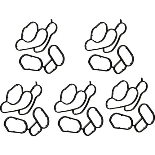 Engine Oil Cooler Filter Housing stand Seal for BM-W E46 E90 (11427508971 11427508970 each item 5 pcs, total 10 pc)