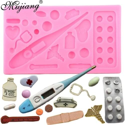 Medical Silicone Mould Sugarcraft Cake Decorating Tools Fondant Candy Clay Chocolate Molds DIY Cupcake Topper Decoration Moulds
