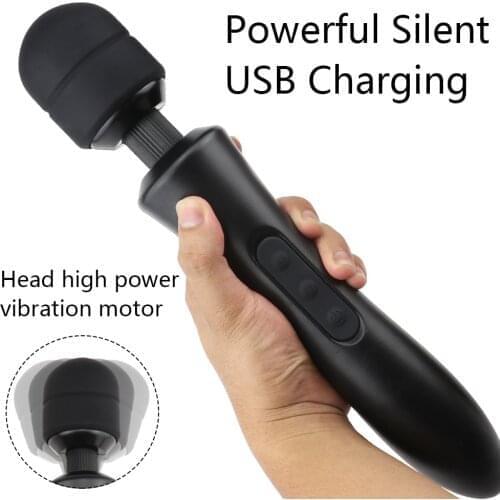 10 modes Powerful Magic Vibrator Wand Silicone Adult Sex Toys for Woman Magic Massager Wand Clitoris Stimulator Sex Shop