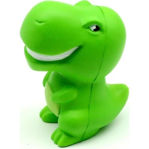 Kawaii Jumbo Green Cartoon Dinosaur Squishy Slow Rising Squeeze Toys PU Simulation Stress Relief Vent Toy for Kids Adult 10*7 CM