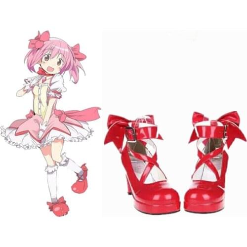 New Japanese Style Lolita Shoes Anime Cosplay Shoes/Boots Girls Princess Shoes High Heels Womens Shoes w/Bowknot
