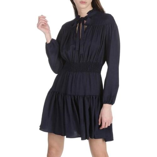 Patads French womens dress m 21 spring summer lady style lace up slim dress roseane