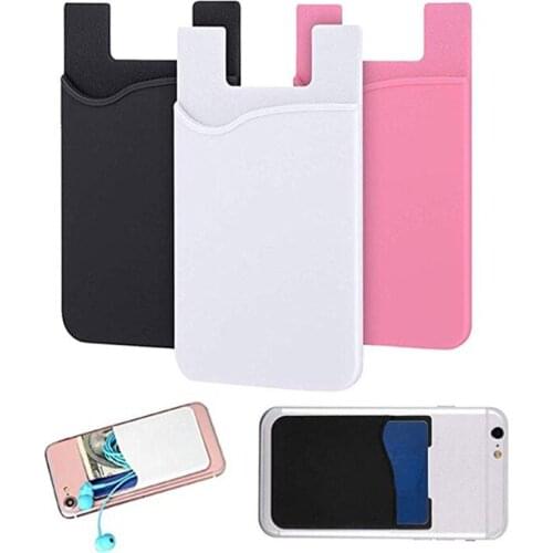 Pocket Elastic Stretch Silicone Cell Phone ID Credit Card Holder Sticker Bus Card Universal Wallet Case Card Holder
