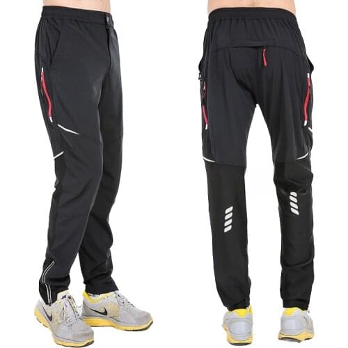 Reflective Elastic Quick Dry Cycling Pants Men Women 2020 Sports Breathable Lightweight Climbing Trousers Outdoor Hiking Pants