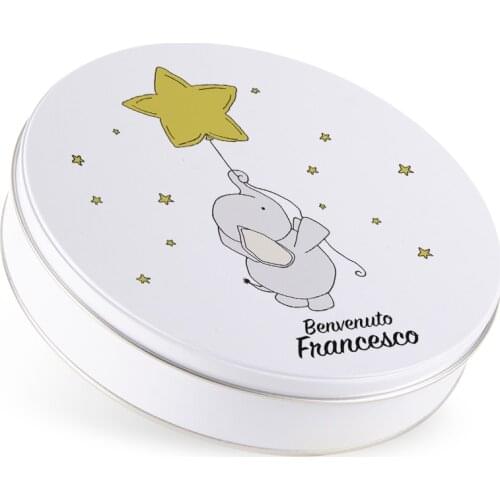 Elephant Theme Personalized Chocolate Box Baby Shower Custom Elephant Party Favor Biscuit Cookie Sneak Gift Tin Box NO CHOCOLATE