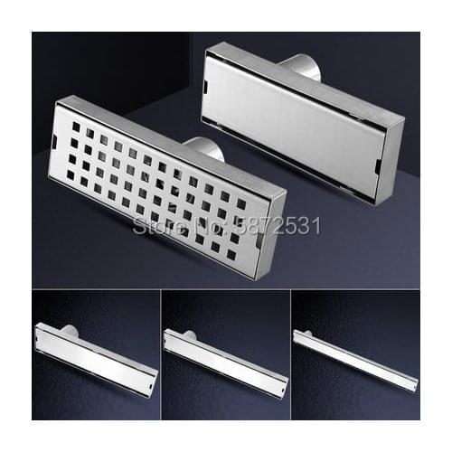 304 stainless steel lengthened thickened anti odor floor drain large displacement strip shower room bathroom