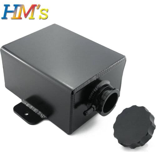1.2L AN8 Universal Polished Aluminum Coolant Expansion Tank Water Header Tank Radiator Overflow Tank Reservoir Can Kit