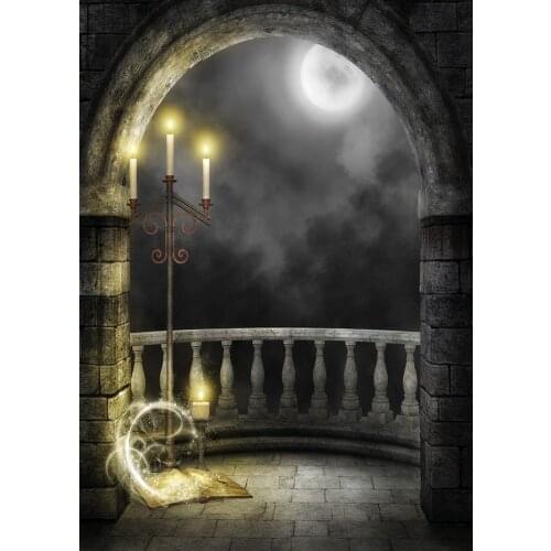 Halloween Castles Gothic Style Photographic Backgrounds Vinyl Cloth Party Backdrop Photo Studio for Children Portrait Photoshoot