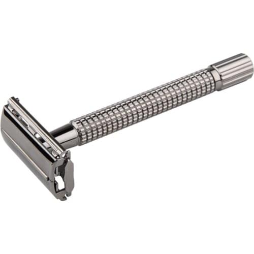 YINTAL Long Handle Version Butterfly Open Double Edge Safety Razor Mens Classic Manual Razors 1 Razor 5 Blades