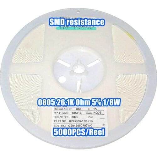 1 Reel 0805 26.1K 26.1K Ohm 5% 1/8W SMD Resistance 5000PCS/Reel