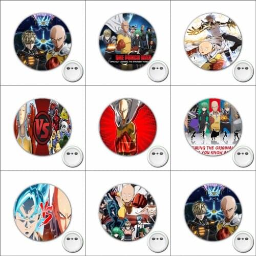 1pcs Japan anime One-Punch Man Cosplay Badge Cartoon Pins Brooch for Clothes Accessories Backpacks bags Button Badges