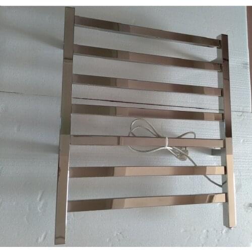 2020 popular Stainless Steel Electric Towel Warmer Square tube Heated Towel Rail wall mounted HZ-926QS