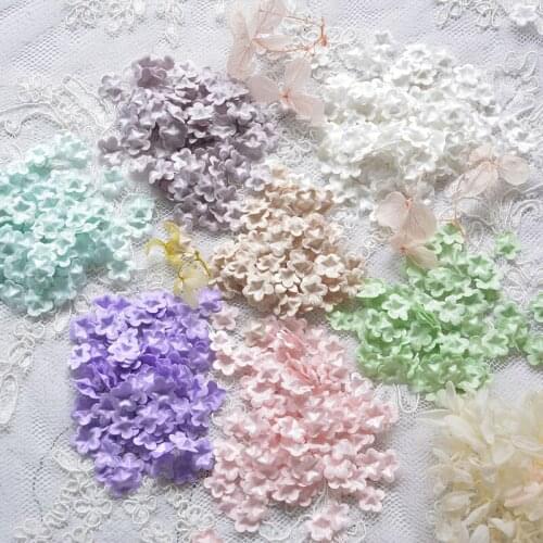 3D Crumpled Satin Cloth Flower Small Petal Lace Flowers DIY Doll Dress Sewing Craft Material Hairpin Decoration V2757