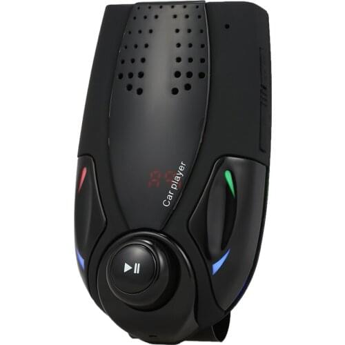 BT69 In-car BT Player 4.0 Version Hands-free Call MP3 Player TF Card Slot FM Radio LED Screen 1000mAh Sun Visor BT Car Kit