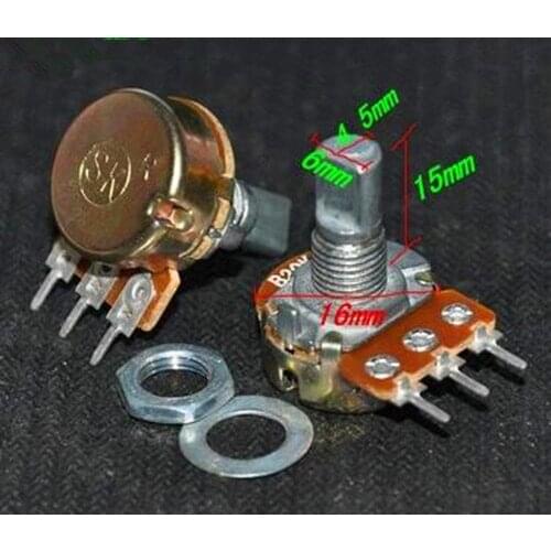 Free Shipping!! 3pcs WH148 / B20K axle / volume potentiometer / single joint B20K-15MM Axle /Electronic Component