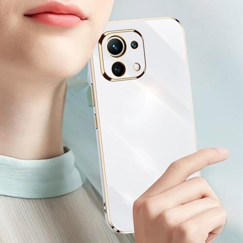 Plating Silicone Case For Xiaomi Mi 11 Lite Mi11 Mi11Lite Redmi Note 9S 8Pro K40 K30 POCO F3 M3 Phone Soft TPU Shell Full Covers
