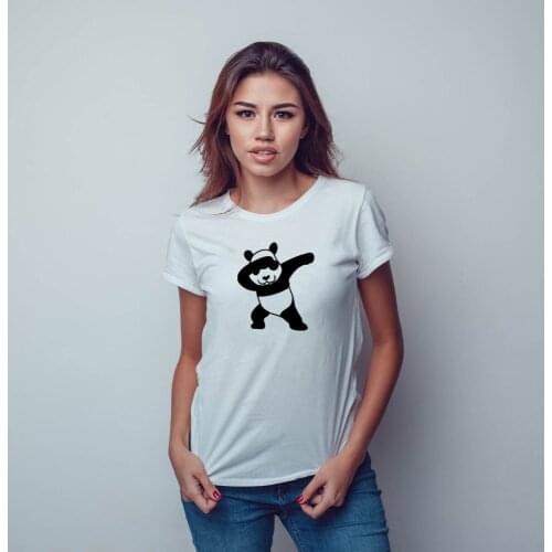 Funny Panda print cotton t shirt for women panda lover Graphic Tees Hipster Tumblr Cozy tops drop ship