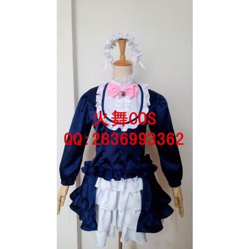 2017 Hot Anime SHOW BY ROCK!! Cyan new Lolita Party Dress Skirt Cosplay Costume Custom-made Any Size
