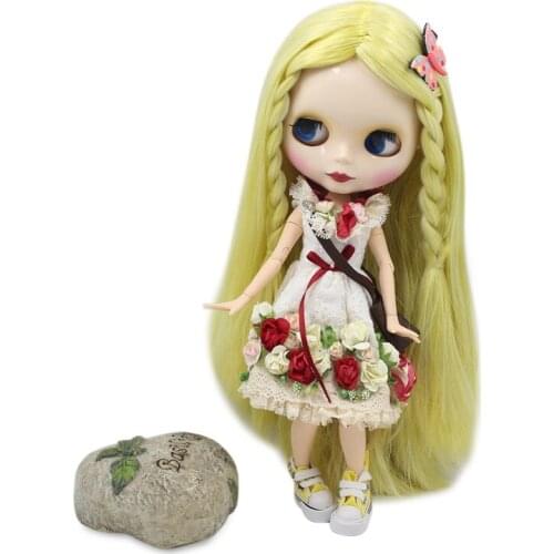 ICY DBS Blyth Doll Series No.280BL0849/1003 Yellow mix white hair white skin Joint body Neo 1/6 BJD ob24 anime girl