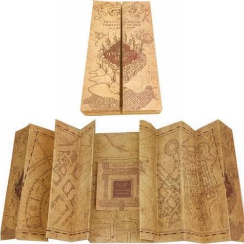 Magic School Harried Map The Marauders Map Acceptance Letter Platform 9 3/4 Ticket Hallows Necklace Wizard Movie Magic Tricks