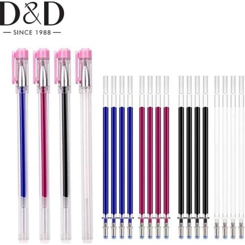 Heat Erasable Fabric Marking Pens with 10/20 Refills for Tailors Sewing and Quilting Dressmaking Sewing Marker Pencil 4 Colors