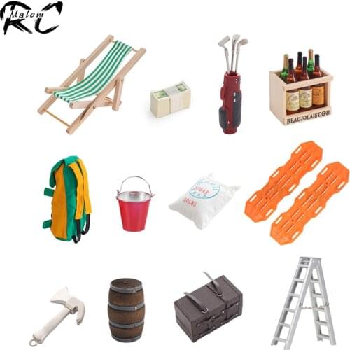 1:10 Scale Decoration Accessories Sand Ladder Fuel Tank Garage Tools for RC Crawler Car TRX6 TRX4 SCX10 Gen7 FMS Willis WPL C24
