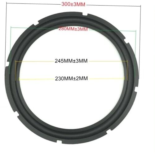 A pair 12 inch rubber repair Woofer / Bass Speaker surrounds (300MM / 280MM /245/230mm )