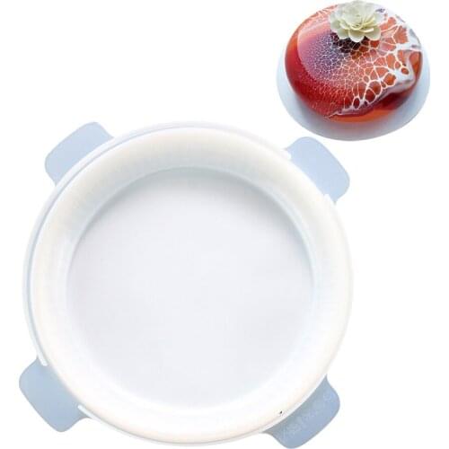 Flat Bottom Round Baking Pan Mirror Glazed Mousse Mould Cake DIY Baking Mould French Dessert Ice Cream Mould