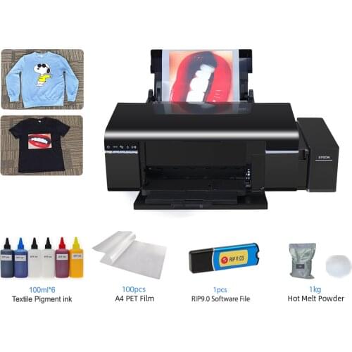 A4 DTF Printer PET Film DTF Ink RIP 9.0 Software DTF Powder Set DTF Print Machine T-shirt Printer Direct Transfer Film Printer