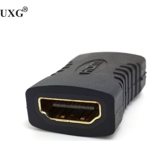 HD Female To Female Straight-through Adapter Cable Female Black HDMI-compatible Adapter