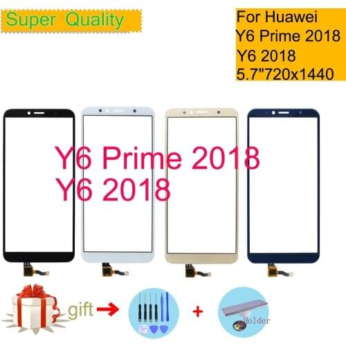 Touchscreen For Huawei Y6 PRIME 2018 ATU-L31 Touch Screen Y6 2018 Touch Panel Sensor Digitizer Front Glass Outer Lens 5.7"