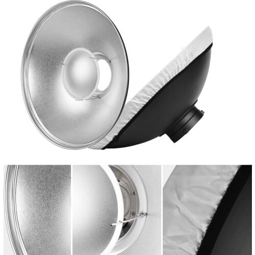 41cm/16in Standard Photography Reflector Beauty Dish Bowens Mount with Diffuser Reflector for Photo Studio Strobe Flash Light