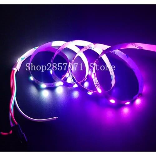 WS2811 5050 RGB LED Strip 1m/5M DC12V white/Black PCB, 2811 led strip Addressable Digital