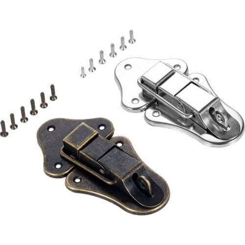 1pc Antique Bronze/Silver Jewelry Chest Box Gift Box Suitcase Case Buckles Toggle Hasp Latch Catch Clasp Vintage Lock 95*52mm