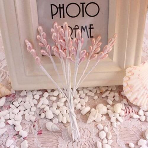 100P/13cm,Artificial Pearl Beads Flowers Bouquet Wedding Party Decoration Accessories,Mini berries,DIY Hair Garland,Cake Decor