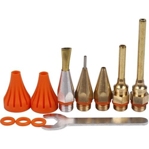 11Pcs Glue Copper Nozzle Small-Bore Long Short Large Diameter Hot Melt Glue Accessories
