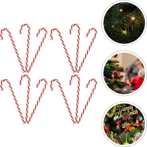 12Pcs Candy Canes Party Embellishment Xmas Tree Ornament Party Supplies Christmas Party Hanging Pendant