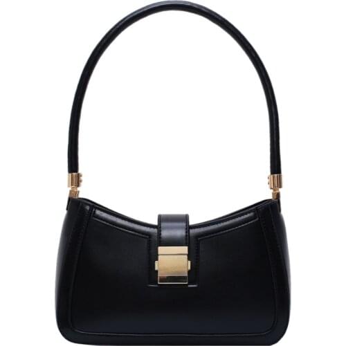 2021 Lock Handbags Small Travel Hand Bag Lady Beautiful Fashion Bags Solid Color Pu Leather Shoulder Bags for Women