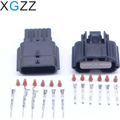 5 Sets 7283-8850-30 7282-8850-30 Female Male 6 Pin Auto Sensor Connector Air Flow Meter Connector For 350Z R35 GT-R V35